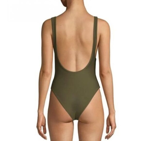 NWT WILDFOX candice one piece swimsuit in olive Women's Medium - Picture 2 of 10